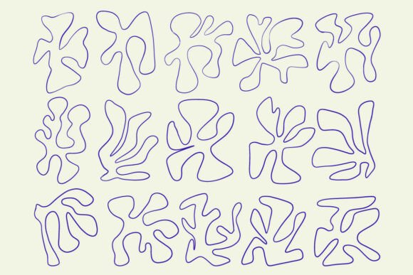 Abstract Organic Line SVG Bundle Set: Elevating Modern Design with Fluid Simplicity