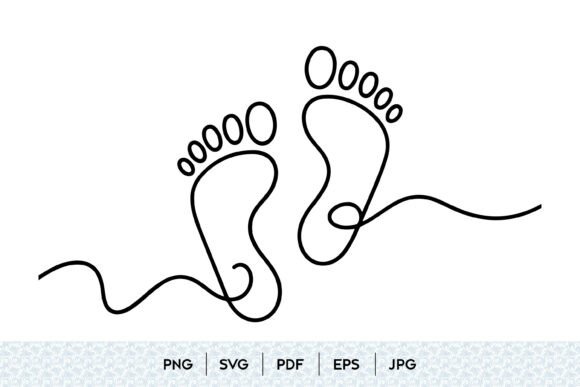 Baby Footprints One Line Art: The Modern Aesthetic of Minimalist Nursery Design