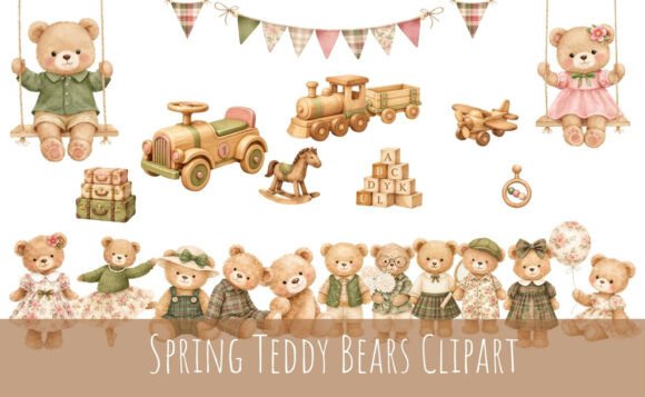 Creating Timeless Nursery Designs with Watercolor Classics Teddy Bears Clipart