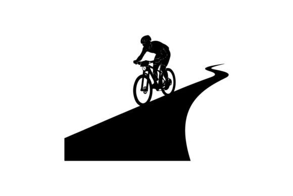 Cyclist Performing Extreme Jump Against a Clean Silhouette Background