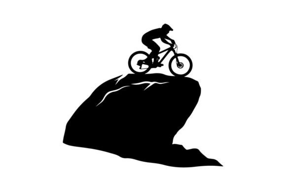 Cyclist Riding over Large Cliff Edge Sil: A Practical Guide to Using Dynamic Vector Silhouettes in Design