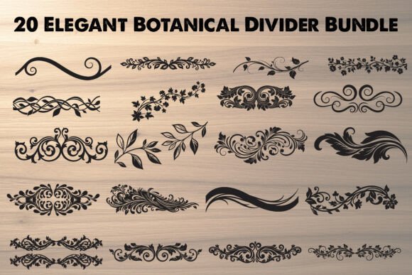 Elegant Botanical Divider Flourish: Elevating Your Design Projects with Natural Grace