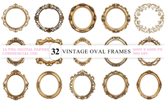 Elegant Vintage Oval Frames Bundle: A Designer’s Guide