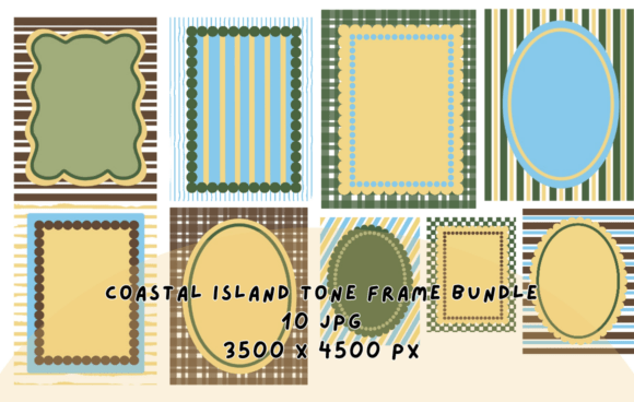 Elevating Digital Aesthetics with the Coastal Island Earthy Tone Frame Bundle