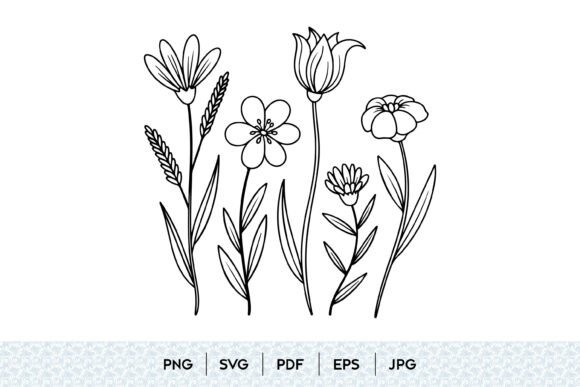 Elevating Digital Design with the Wildflower Bundle SVG Minimal Floral