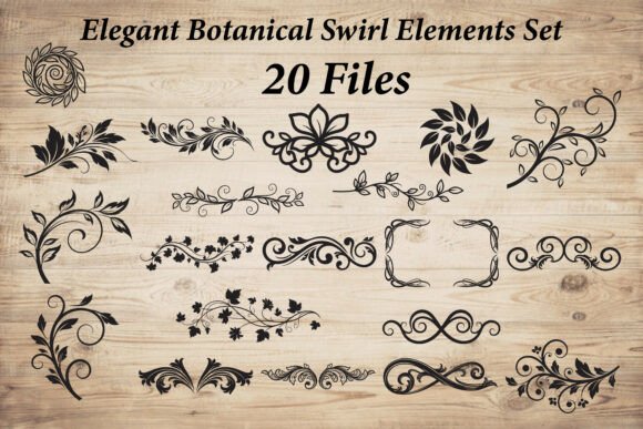 Elevating Visual Identity with Classic Floral Flourish Design Elements