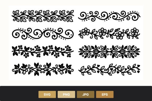 Evaluating Floral Swirl Border Vector Art for Design Projects