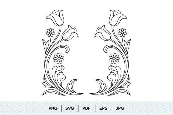 Evaluating the Utility of Floral Ornament Line Art for Modern Design Projects