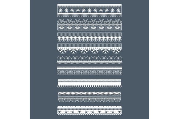 Evaluating the White Lace Trim Patterns Vector Collection for Design Projects