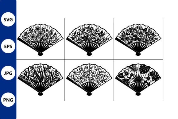 Floral Fan Pattern Set: A Creative Resource