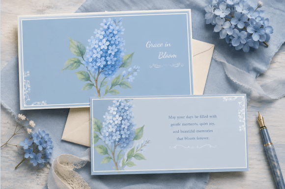 Integrating the Blue Hydrangea Greeting Card into Your Creative and Business Workflows