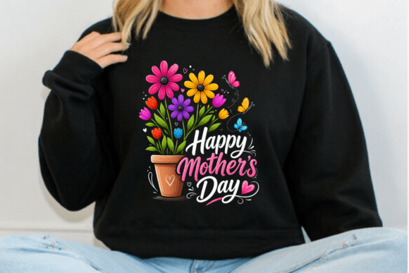 Integrating the Happy Mothers Day Flower Pot Shirt PNG into Your Creative Workflow
