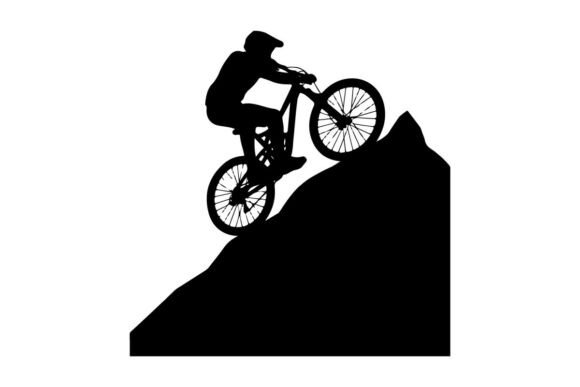 Leveraging the Mountain Biker Performing Extreme Jump Silhouette for Strategic Visual Communication