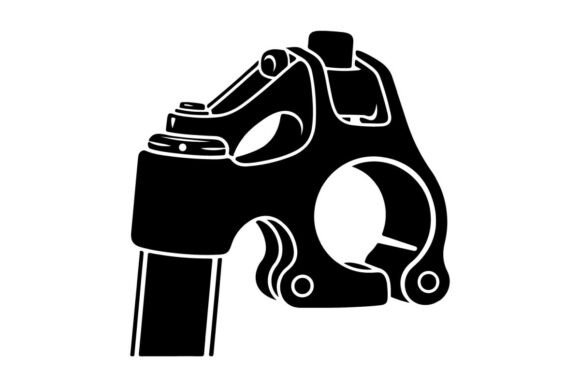 Minimalist Black Bicycle Handlebar Clamp: Strategic Design for Precision and Clarity