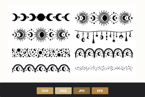 Moon Phase Stars Border Elements: A Strategic Asset for Visual Branding and Design Efficiency