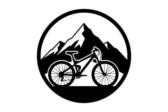Mountain Biking Adventure Silhouette in Strategic Visual Communication