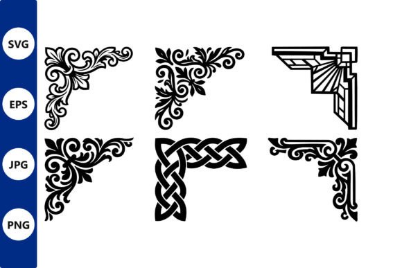 Ornamental Corners Set: Elevating Design with Classic Vector Motifs