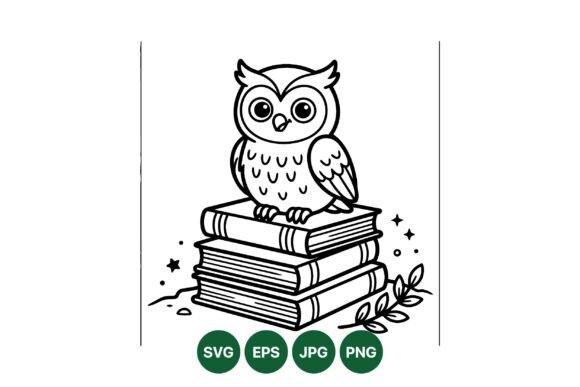 Owl Sitting on Book Clipart: Elevating Educational and Literary Designs