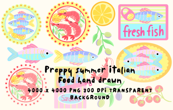 Preppy Summer Italian Food Hand Drawn: A Strategic Asset for Visual Branding