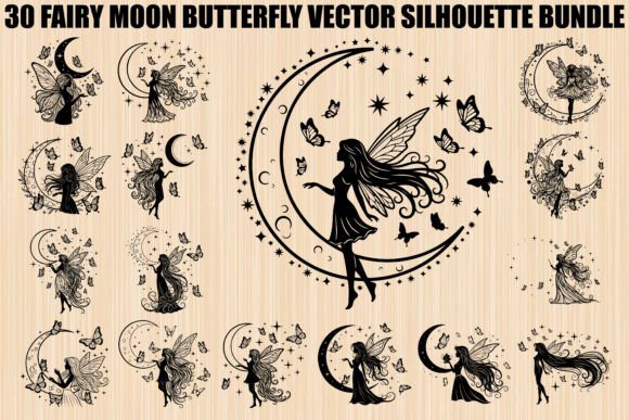Strategic Design Assets: Leveraging the Fairy Moon Butterfly Silhouette Bundle for Brand and Craft Success