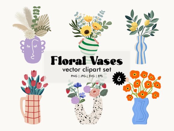 Strategic Design Decisions: Leveraging the Floral Vases Vector Clipart Set for Brand Consistency