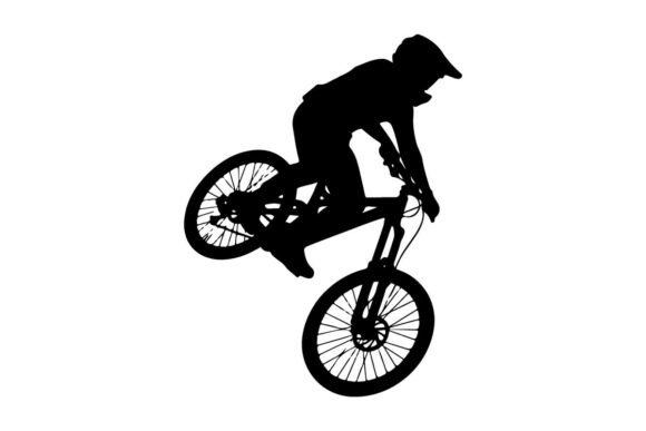 Strategic Visual Storytelling with the Silhouette of Cyclist Performing Wheelie