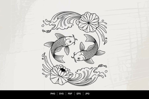 The Art of Balance: Understanding Koi Fish Yin Yang Line Art and Its Modern Applications