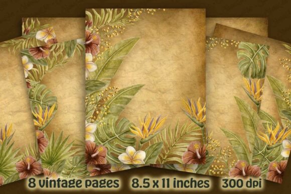 Tropical Vintage Journal Pages Printable Guide