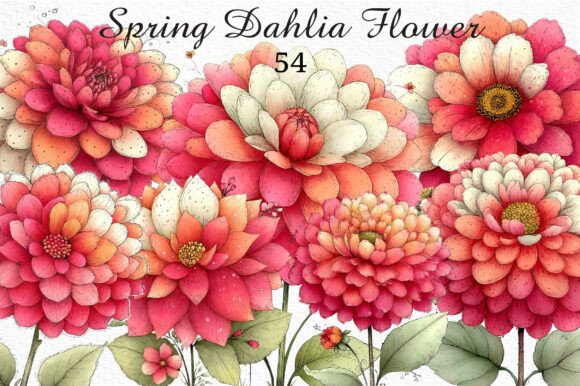 Whimsical Spring Dahlia Clipart Guide